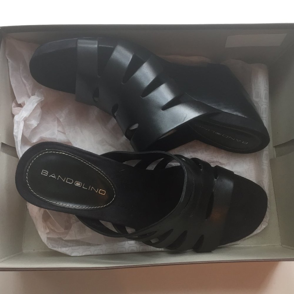 Bandolino High Heel Wedges Sandals Slides 6.5